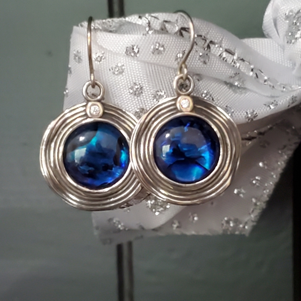 Didae Sterling Abalone Earrings